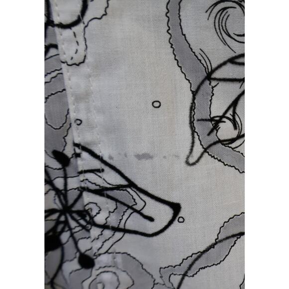 Christopher & Banks White/Black Print Flower Button Jacket Size S - Picture 3 of 6